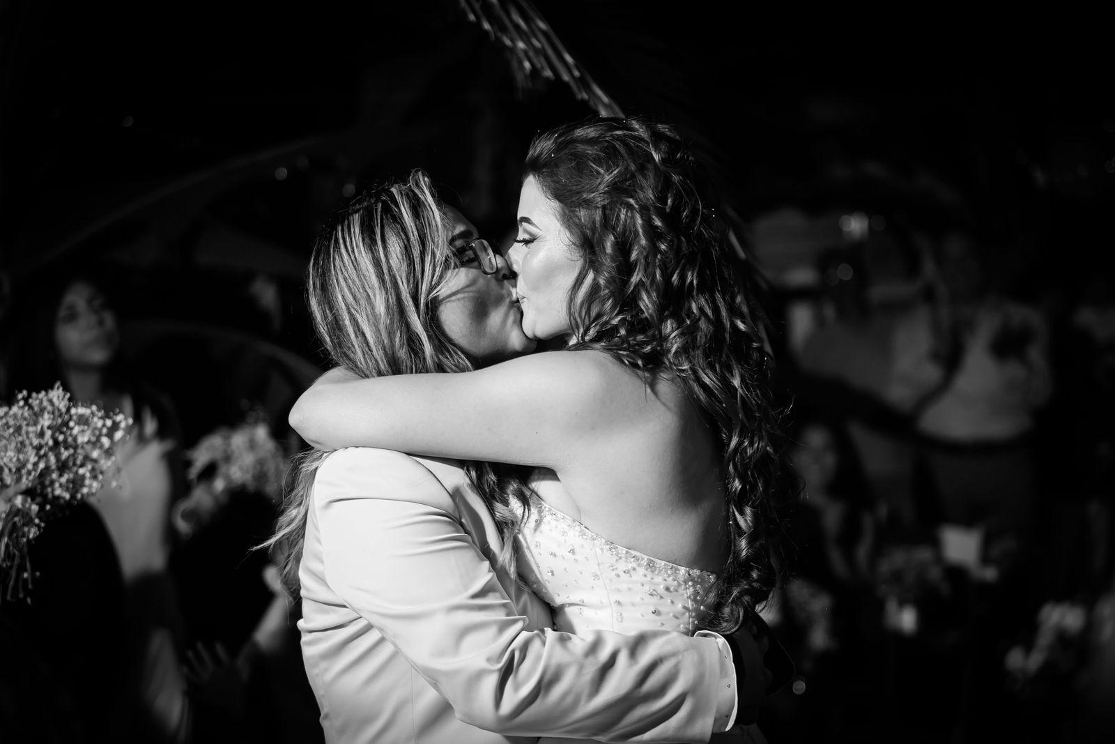 Newlyweds celebrating together